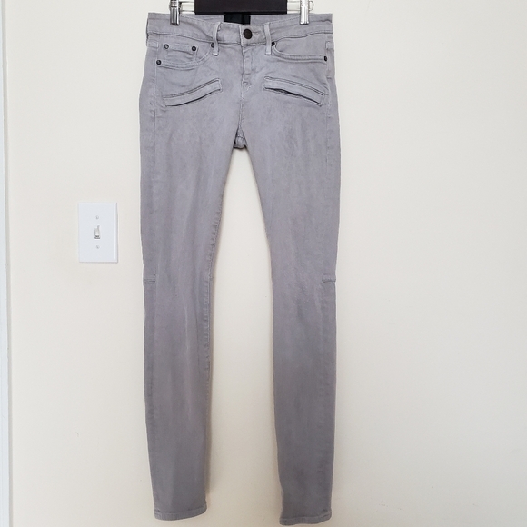 Vince Denim - Vince Grey Welt Pocket Skinny Jeans